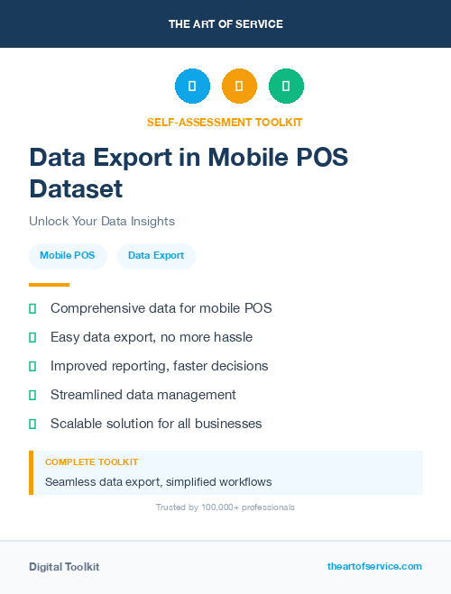Data Export in Mobile POS Dataset