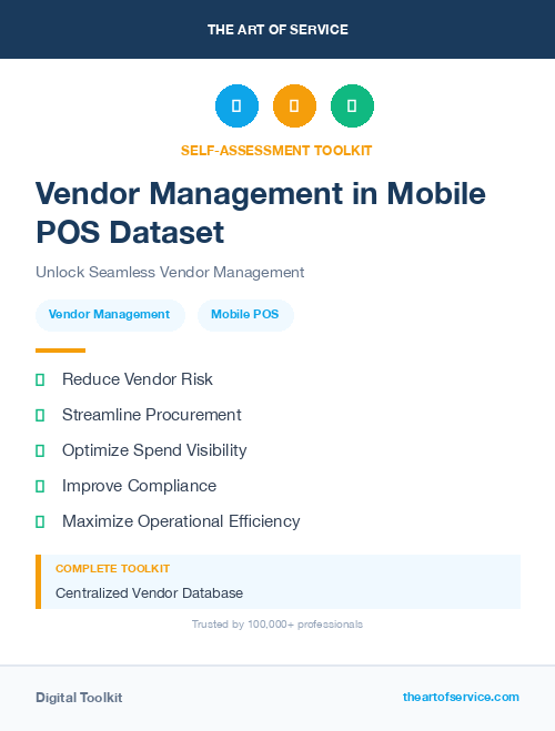 Vendor Management in Mobile POS Dataset