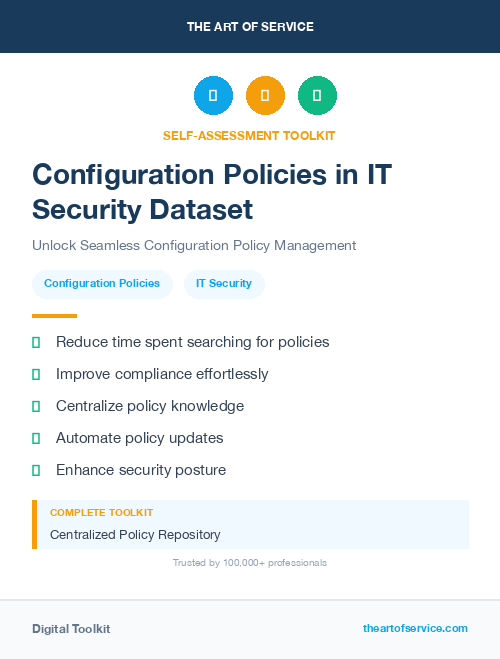 Configuration Policies in IT Security Dataset