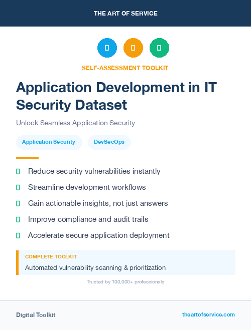 Application Development in IT Security Dataset