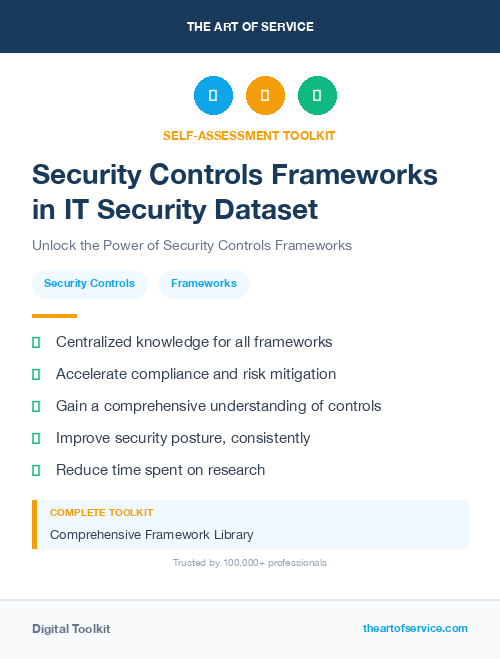 Security Controls Frameworks in IT Security Dataset