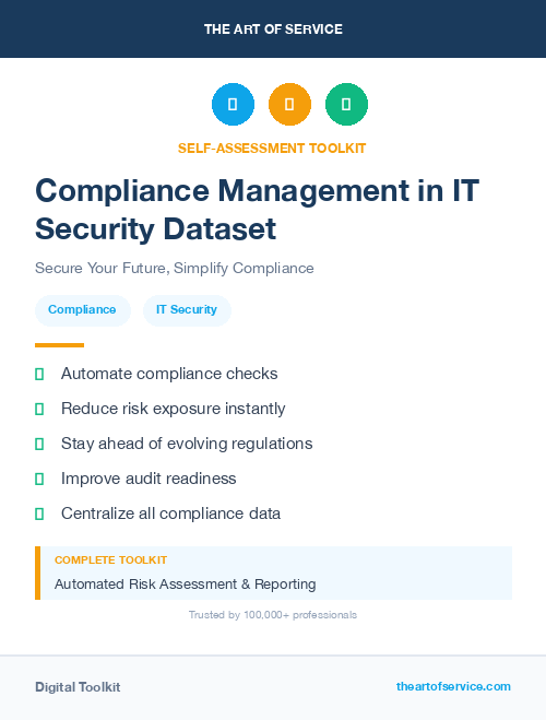 Compliance Management in IT Security Dataset