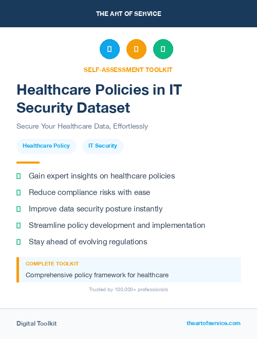 Healthcare Policies in IT Security Dataset
