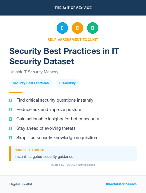Security Best Practices in IT Security Dataset