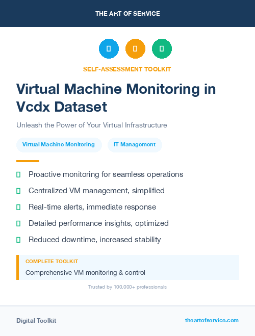 Virtual Machine Monitoring in Vcdx Dataset