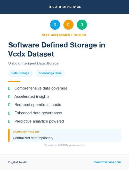 Software Defined Storage in Vcdx Dataset