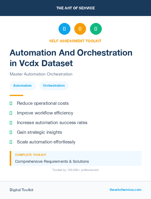 Automation And Orchestration in Vcdx Dataset