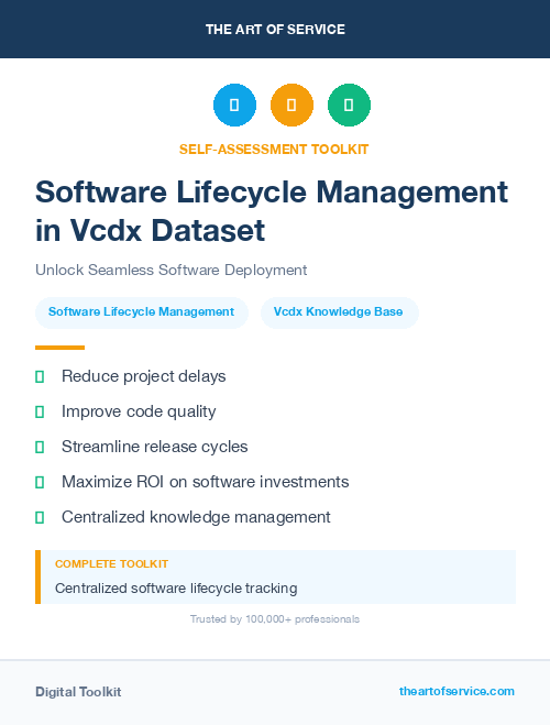 Software Lifecycle Management in Vcdx Dataset