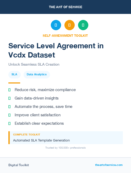 Service Level Agreement in Vcdx Dataset