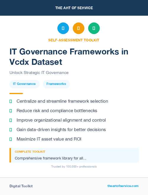 IT Governance Frameworks in Vcdx Dataset