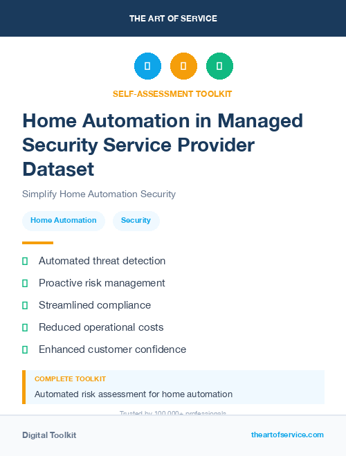 Home Automation in Managed Security Service Provider Dataset
