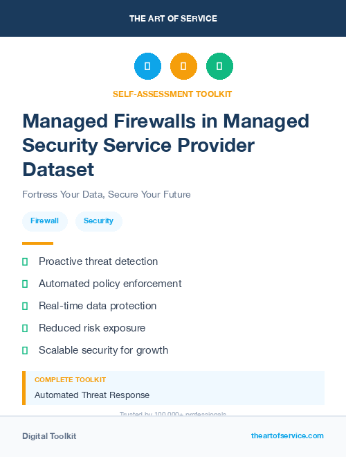 Managed Firewalls in Managed Security Service Provider Dataset