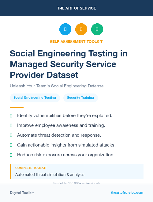 Social Engineering Testing in Managed Security Service Provider Dataset