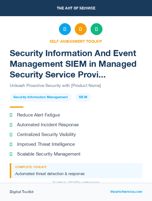 Security Information And Event Management SIEM in Managed Security Service Provider Dataset