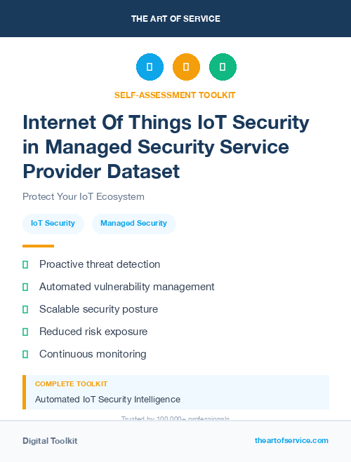 Internet Of Things IoT Security in Managed Security Service Provider Dataset