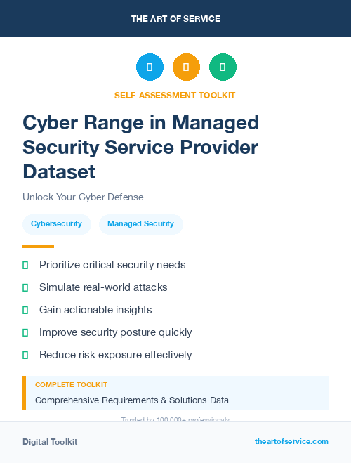 Cyber Range in Managed Security Service Provider Dataset