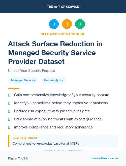 Attack Surface Reduction in Managed Security Service Provider Dataset