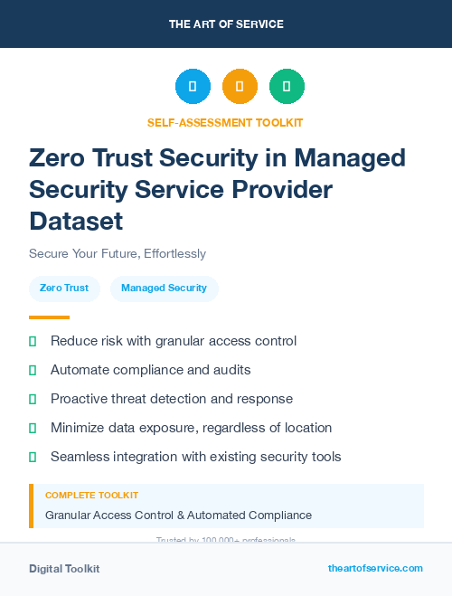 Zero Trust Security in Managed Security Service Provider Dataset