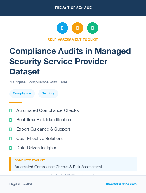Compliance Audits in Managed Security Service Provider Dataset