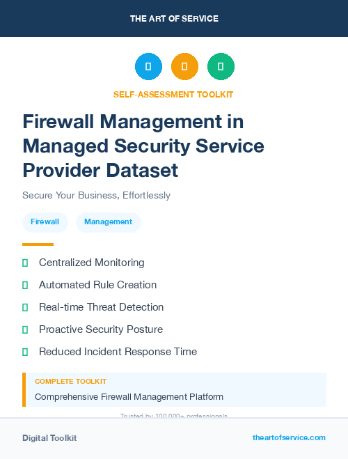 Firewall Management in Managed Security Service Provider Dataset