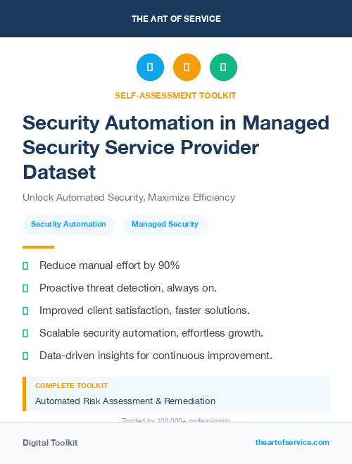 Security Automation in Managed Security Service Provider Dataset