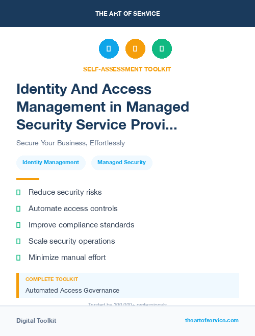 Identity And Access Management in Managed Security Service Provider Dataset