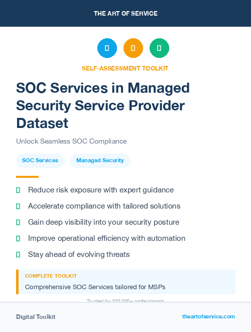 SOC Services in Managed Security Service Provider Dataset