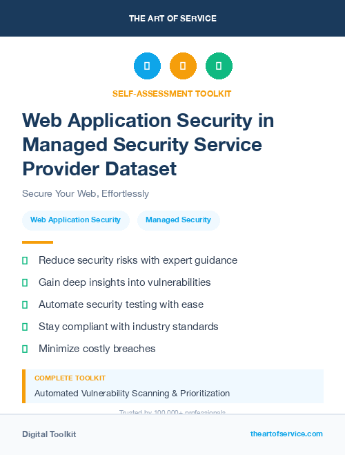 Web Application Security in Managed Security Service Provider Dataset
