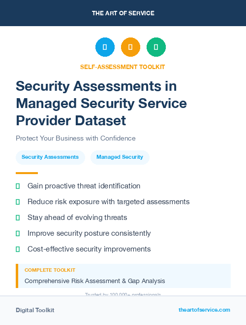 Security Assessments in Managed Security Service Provider Dataset