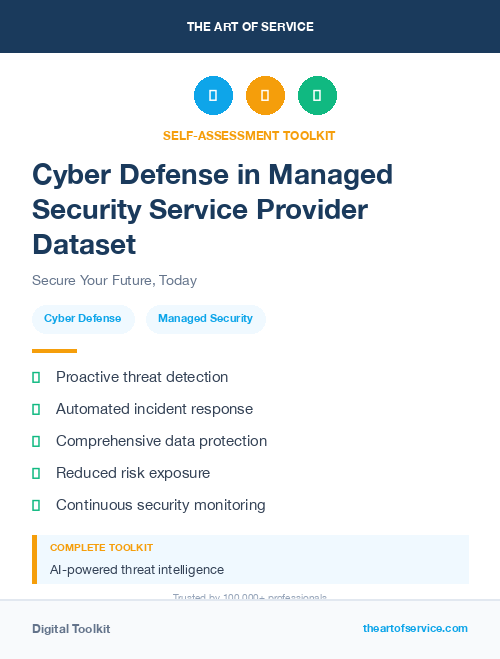 Cyber Defense in Managed Security Service Provider Dataset