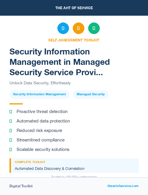 Security Information Management in Managed Security Service Provider Dataset