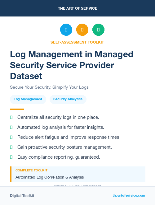 Log Management in Managed Security Service Provider Dataset