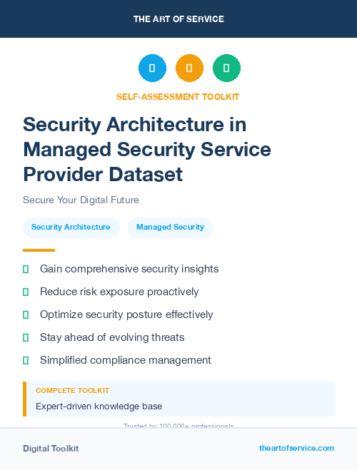 Security Architecture in Managed Security Service Provider Dataset