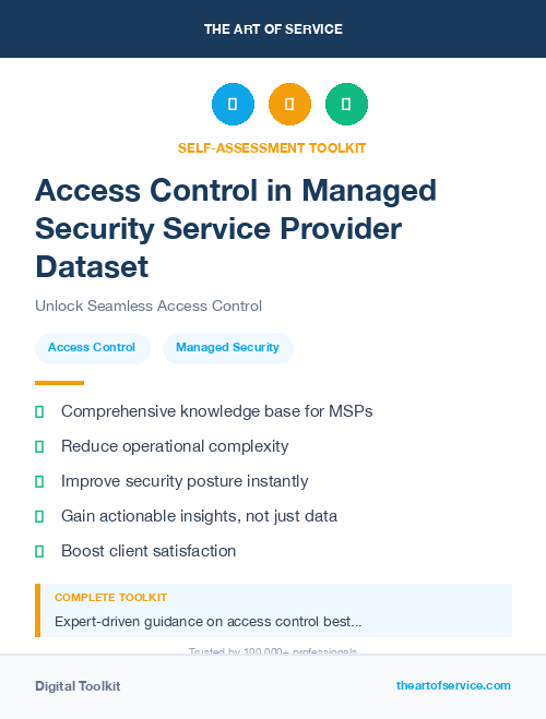 Access Control in Managed Security Service Provider Dataset