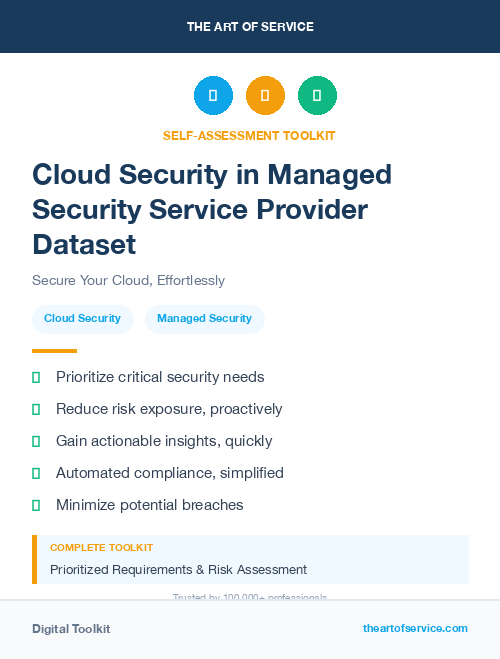 Cloud Security in Managed Security Service Provider Dataset
