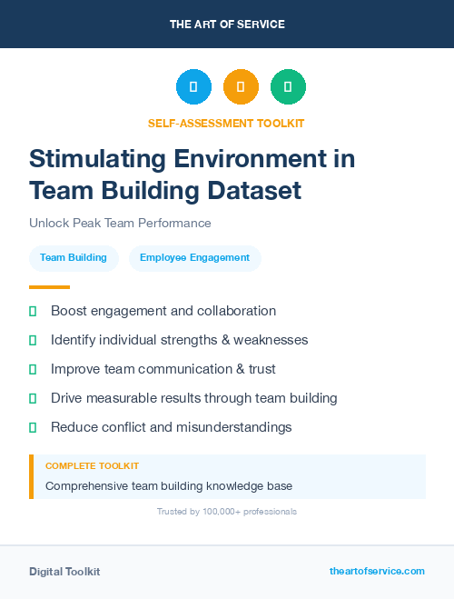 Stimulating Environment in Team Building Dataset