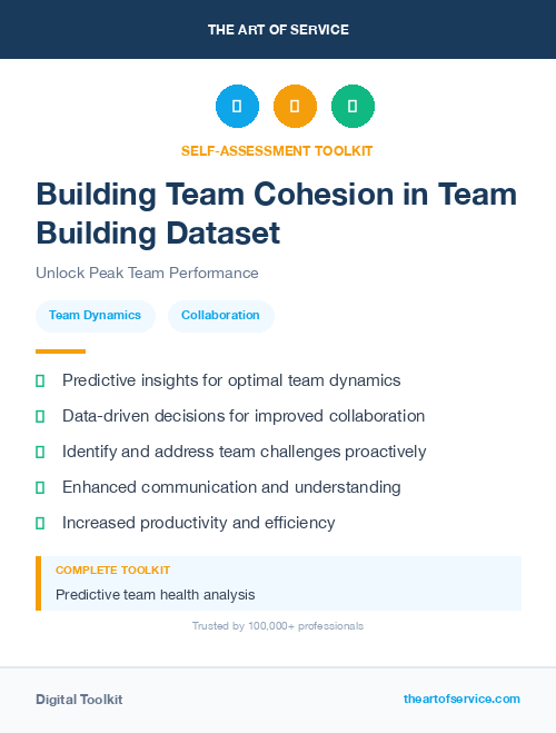 Building Team Cohesion in Team Building Dataset