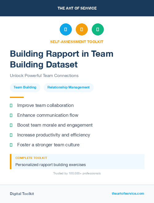 Building Rapport in Team Building Dataset