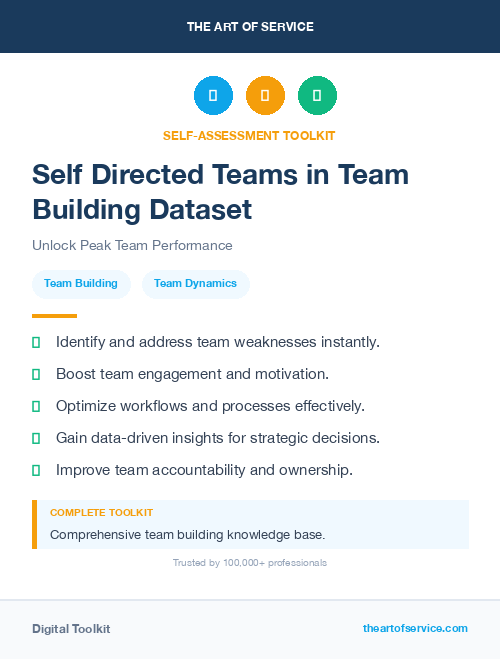 Self Directed Teams in Team Building Dataset