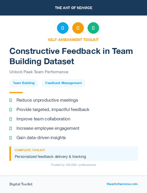 Constructive Feedback in Team Building Dataset