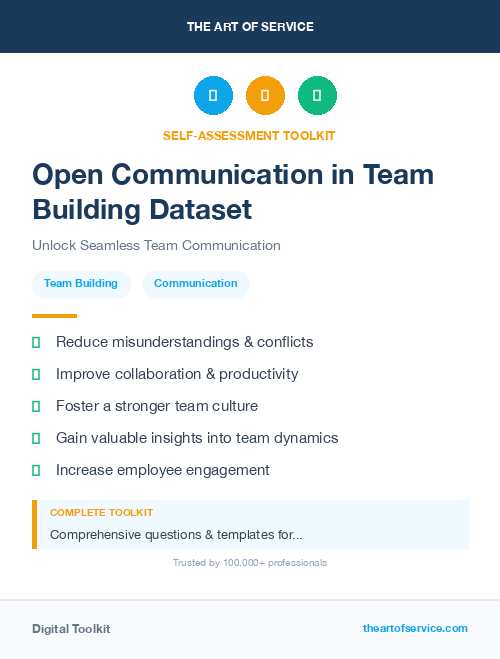 Open Communication in Team Building Dataset