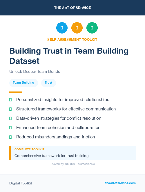 Building Trust in Team Building Dataset