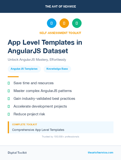 App Level Templates in AngularJS Dataset