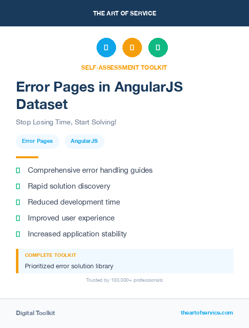 Error Pages in AngularJS Dataset