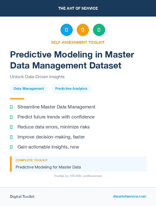 Predictive Modeling in Master Data Management Dataset