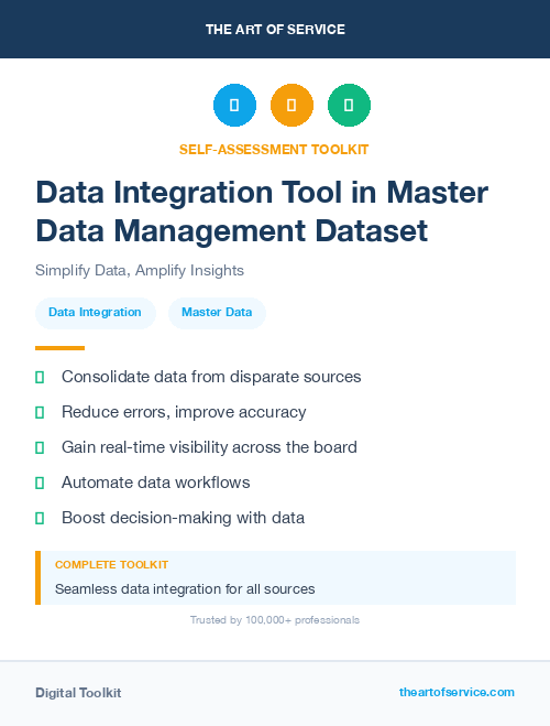Data Integration Tool in Master Data Management Dataset