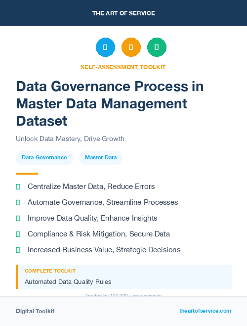 Data Governance Process in Master Data Management Dataset
