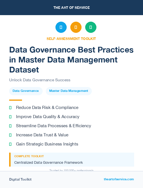 Data Governance Best Practices in Master Data Management Dataset