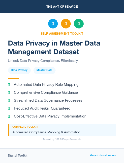 Data Privacy in Master Data Management Dataset