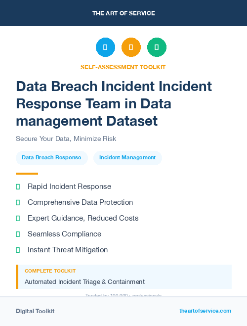 Data Breach Incident Incident Response Team in Data management Dataset